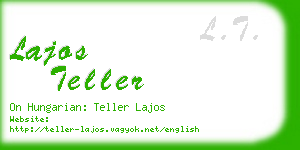 lajos teller business card